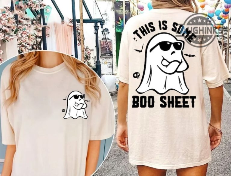 This Is Some Boo Sheet Sweatshirt Double Sided Boo Sheet Joke Hoodie T ...