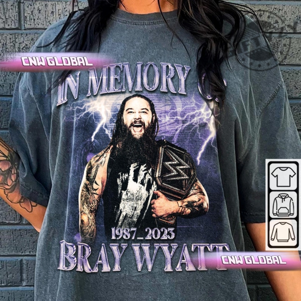 In Memory Of Bray Wyatt 19872023 Shirt  Vintage 90S Y2k Graphic Tee Rip Unisex Hoodie Gift For Fan