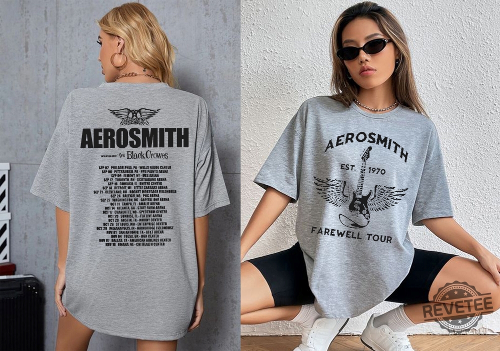 Aerosmith Farewell Tour 2023 Shirt Rock Band Concert Tour Shirt