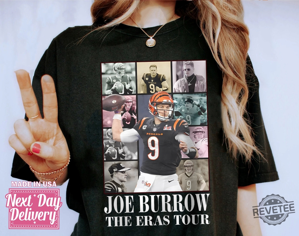 Joe Burrow The Eras Tour Shirt Vintage Joe Burrow Tshirt America Football Sweatshirt Joe Burrow Hoodie Football Fan Gifts Joe Burrow Playing Week 1 New