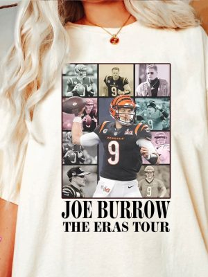 Joe Burrow The Eras Tour Shirt Vintage Joe Burrow Tshirt America Football Sweatshirt Joe Burrow Hoodie Football Fan Gifts Joe Burrow Playing Week 1 New revetee.com 2