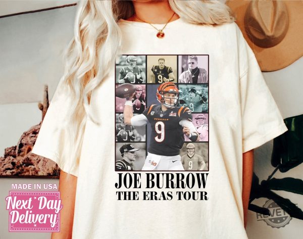 Joe Burrow The Eras Tour Shirt Vintage Joe Burrow Tshirt America Football Sweatshirt Joe Burrow Hoodie Football Fan Gifts Joe Burrow Playing Week 1 New revetee.com 2