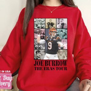 Joe Burrow The Eras Tour Shirt Vintage Joe Burrow Tshirt America Football Sweatshirt Joe Burrow Hoodie Football Fan Gifts Joe Burrow Playing Week 1 New revetee.com 4