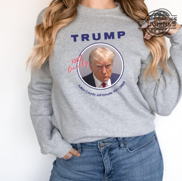 trump campaign tshirt donald trump 2024 sweatshirt trump mug shot shirt trump mugshot tshirt trump inmate number p01135809 fulton county jail mugshots today hoodie laughinks.com 1 1