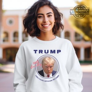 trump campaign tshirt donald trump 2024 sweatshirt trump mug shot shirt trump mugshot tshirt trump inmate number p01135809 fulton county jail mugshots today hoodie laughinks.com 5 1