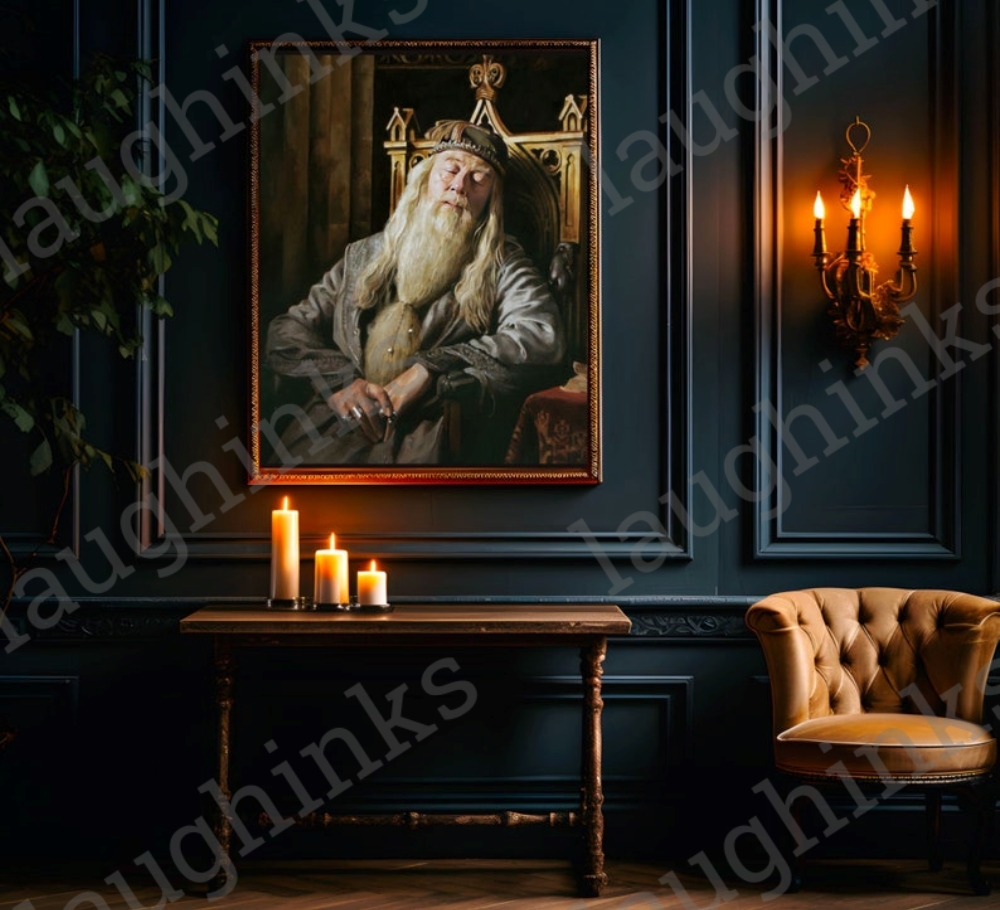 Harry Potter Wall Art Canvas Printed Vertical Poster Harry Potter Movie  Poster Sleeping Headmaster Albus Dumbledore Poster With Frame Home  Decoration - Laughinks