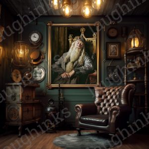 harry potter wall art canvas printed vertical poster harry potter movie poster sleeping headmaster albus dumbledore poster with frame home decoration laughinks.com 2