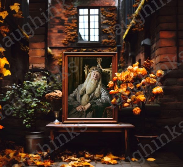 harry potter wall art canvas printed vertical poster harry potter movie poster sleeping headmaster albus dumbledore poster with frame home decoration laughinks.com 3