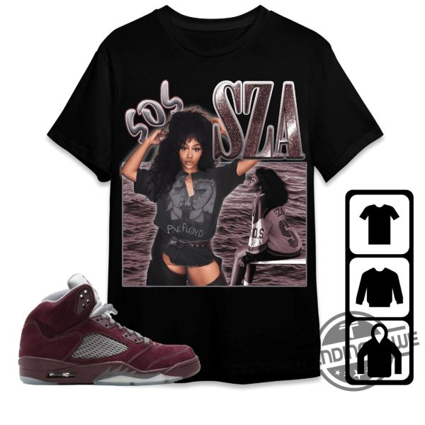 Burgundy 5s Shirt 90s SZA Shirt To Match Sneaker trendingnowe.com 1