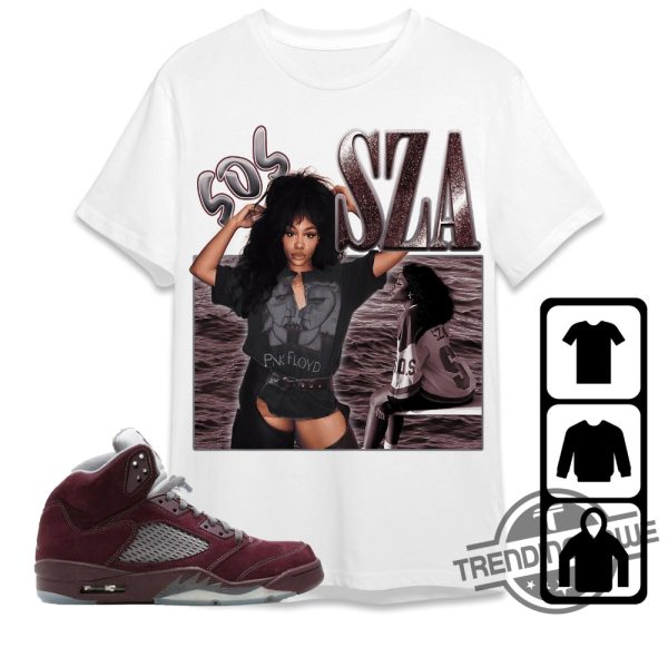 Burgundy 5s Shirt 90s SZA Shirt To Match Sneaker trendingnowe.com 2