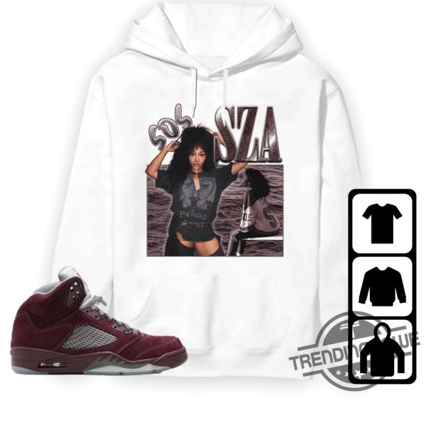 Burgundy 5s Shirt 90s SZA Shirt To Match Sneaker trendingnowe.com 4