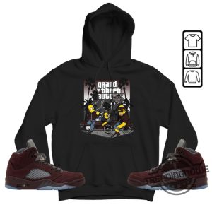 Burgundy 5s Shirt Brat Chicano Shirt To Match Sneaker trendingnowe.com 3