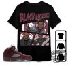 Burgundy 5s Shirt Black Heroes Shirt To Match Sneaker trendingnowe.com 1