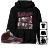 Burgundy 5s Shirt Black Heroes Shirt To Match Sneaker trendingnowe.com 3