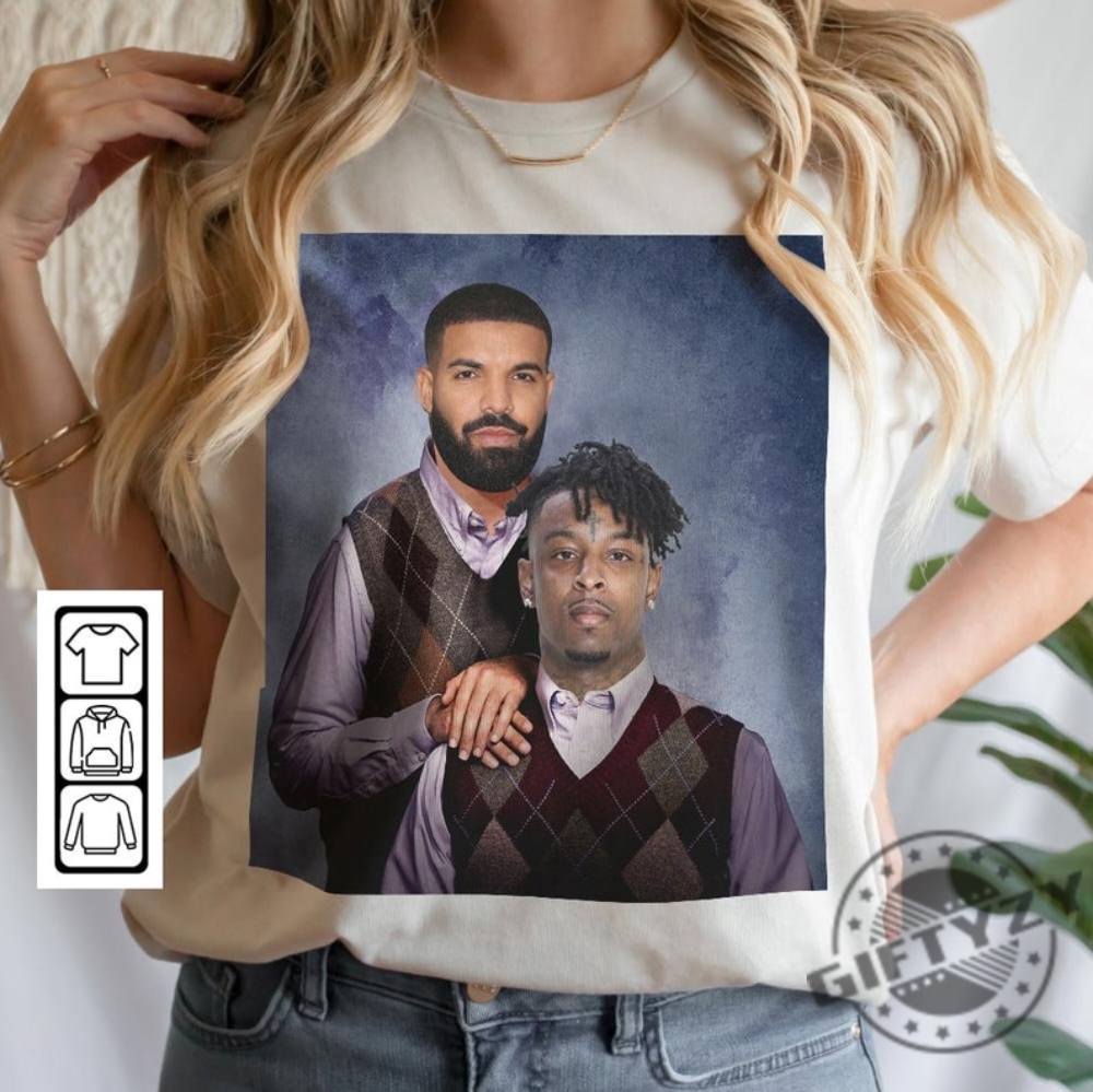 Drake 21 Savage Rap Music Shirt Funny Shirt Christmas Gift Music Tour Day Unisex Tee Hoodie Sweatshirt Its All A Blur Tour Fan Gift