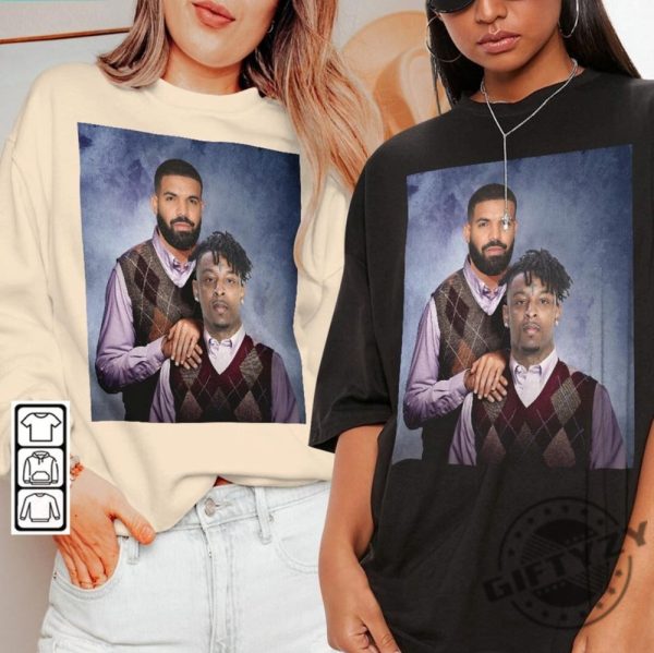 Drake 21 Savage Rap Music Shirt Funny Shirt Christmas Gift Music Tour Day Unisex Tee Hoodie Sweatshirt Its All A Blur Tour Fan Gift giftyzy.com 2