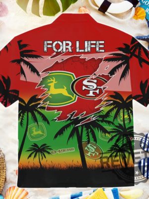 San Francisco 49Ers John Deere Hawaiian Shirt John Deere Apparel John Deere Shirts New revetee.com 2