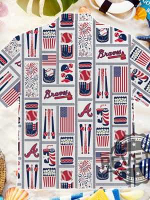 Atlanta Braves Americana Hawaiian Shirt revetee.com 2