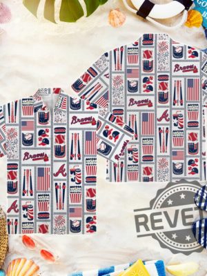 Atlanta Braves Americana Hawaiian Shirt revetee.com 5