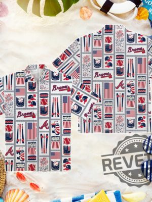 Atlanta Braves Americana Hawaiian Shirt revetee.com 6