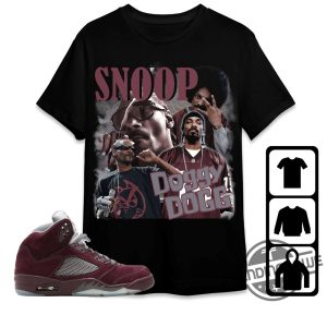 Burgundy 5s Shirt 90s Dogg Shirt To Match Sneaker trendingnowe.com 2