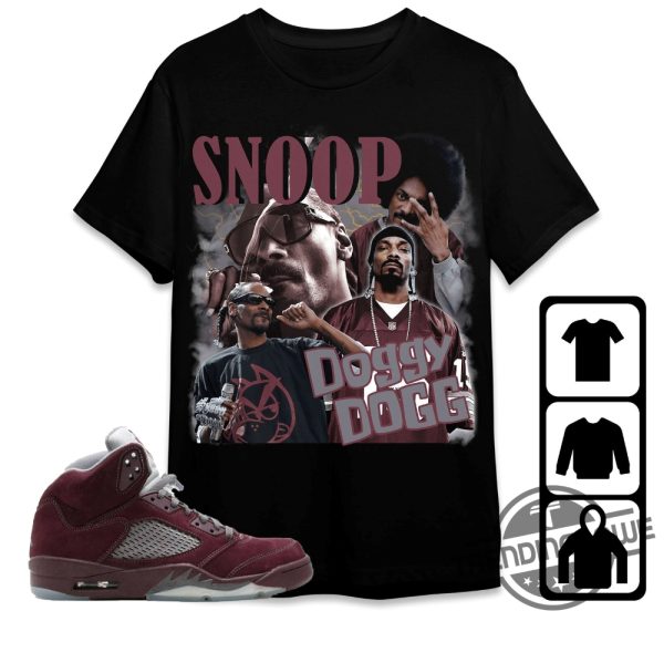 Burgundy 5s Shirt 90s Dogg Shirt To Match Sneaker trendingnowe.com 2