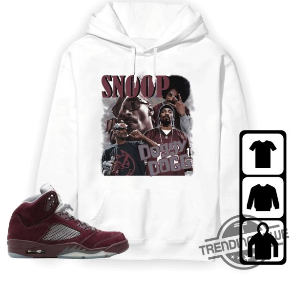 Burgundy 5s Shirt 90s Dogg Shirt To Match Sneaker trendingnowe.com 3