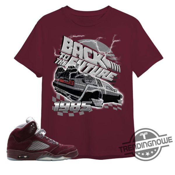 Burgundy 5s Shirt Freddy Horror Movie Shirt To Match Sneaker The Future Car Shirt To Match Sneaker trendingnowe.com 1