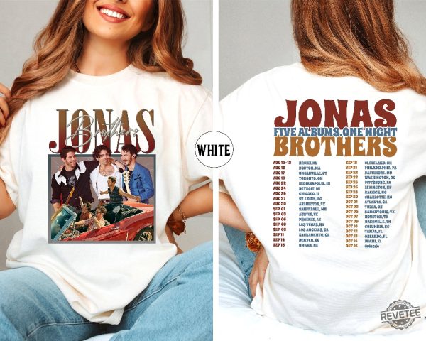 Jonas Five Albums One Night Tour Shirt Jonas Brothers Dallas Opening Act Jonas Brothers Switchfoot Shirt Jonas Brothers Beautiful Letdown Shirt Jonas Brothers Tonight Unique revetee.com 2