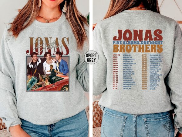 Jonas Five Albums One Night Tour Shirt Jonas Brothers Dallas Opening Act Jonas Brothers Switchfoot Shirt Jonas Brothers Beautiful Letdown Shirt Jonas Brothers Tonight Unique revetee.com 3