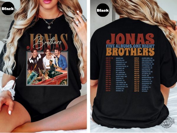 Jonas Five Albums One Night Tour Shirt Jonas Brothers Dallas Opening Act Jonas Brothers Switchfoot Shirt Jonas Brothers Beautiful Letdown Shirt Jonas Brothers Tonight Unique revetee.com 5