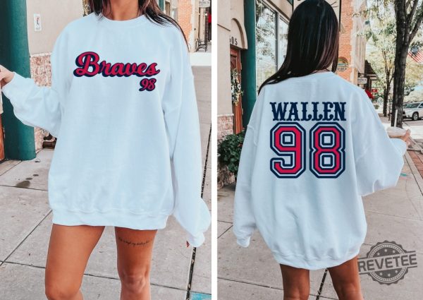 Wallen Crewneck Sweatshirt Braves 98 Shirt 98 Braves Sweatshirt Morgan Wallen Merch One Thing At A Time Morgan Wallen Concert Tonight Morgan Wallen Songs Morgan Wallen Concert revetee.com 1