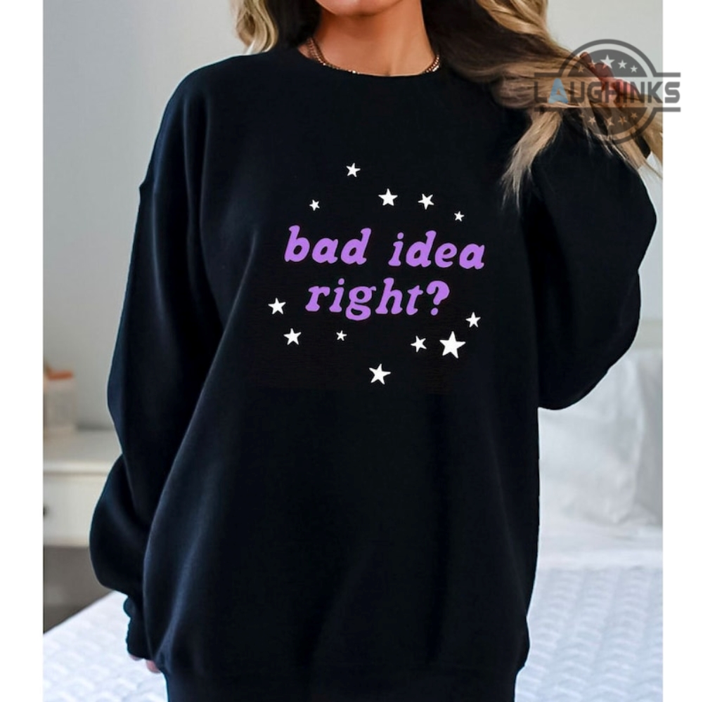 Olivia Rodrigo T-shirts Bad Idea Right? Album Merch Print Tee