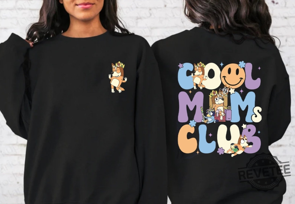 Bluey Cool Mom Club Sweatshirt Bluey Dad Hoodie Bluey Mom Shirt