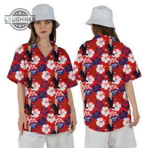 trump hawaiian shirt and shorts trump mugshot shirt donald trump 2024 aloha shirt trump campaign mugshot shirt trump mug shot shirts laughinks.com 3 1