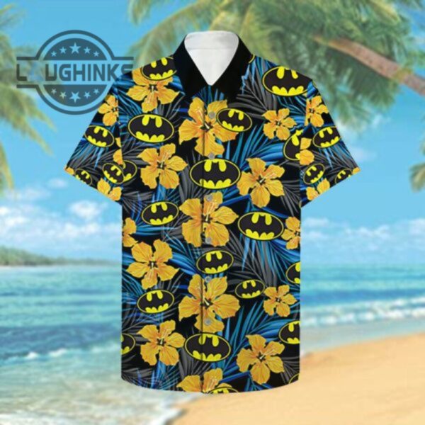 batman hawaiian shirt and shorts the batman shirt batman day 2023 button up shirt mens vintage batman shirts batman movie floral shirt laughinks.com 1
