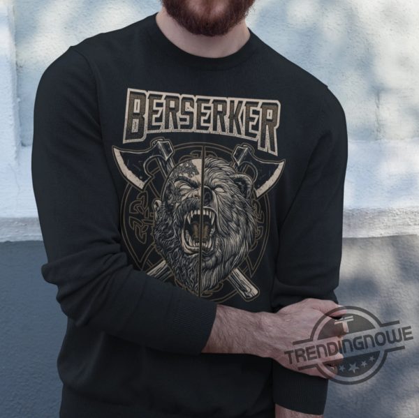 Norse Bear Shirt Viking Berserker Sweatshirt Norse Pagan Viking Shirt Nordic Scandinavian Bear Shirt Bear Shirt Norse Warrior Bear Shirt trendingnowe.com 2