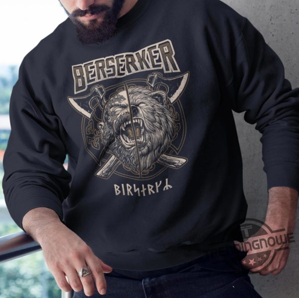 Norse Bear Shirt Viking Berserker Sweatshirt Norse Pagan Viking Shirt Nordic Scandinavian Bear Shirt Bear Shirt Norse Warrior Bear Shirt trendingnowe.com 3