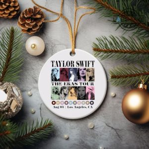 taylor swift christmas ornament 2 sided the eras tour taylor swift circle ornament custom text and upload image taylor swift ornaments laughinks.com 3