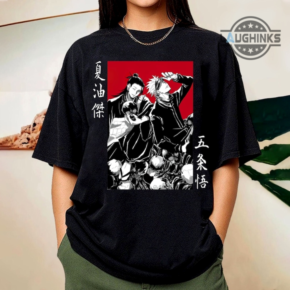 jujutsu kaisen t shirt sweatshirt hoodie long sleeve short sleeve suguru geto satoru gojo shirt jujutsu kaisen shirts season 2 anime shirts gift for anime lovers laughinks.com 1