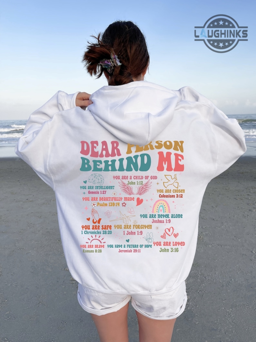 Jesus Hoodie Tshirt Long Sleeve Shirts Jesus Loves You Jesus Is King Jesus Saves Dear Person Behind Me Shirt Hoodie Sweatshirt Back Side Christian Clothing Brands