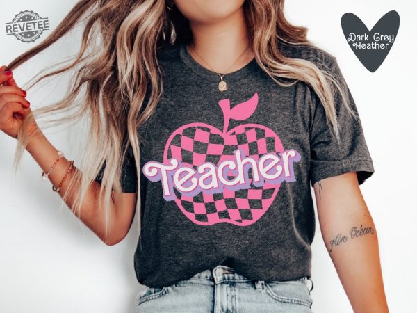 Teacher Shirt Pink Teacher Shirts Trendy Teacher Tshirt Retro Back To School Teacher Appreciation Checkered Teacher Tee Cute Teacher Shirts Teacher Shirt Designs Teacher T Shirt Ideas revetee.com 3