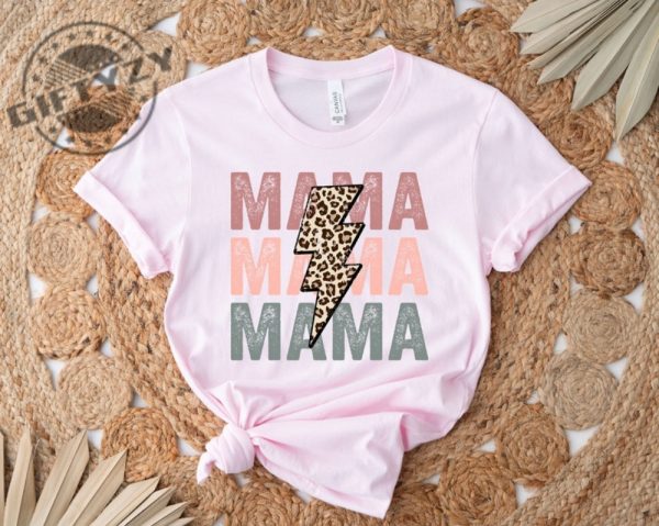 Leopard Mama Shirt Retro Vintage Mama Tshirt Mom Life Hoodie Girl Mama Sweatshirt Motherhood Shirt Mothers Day Gift giftyzy.com 2