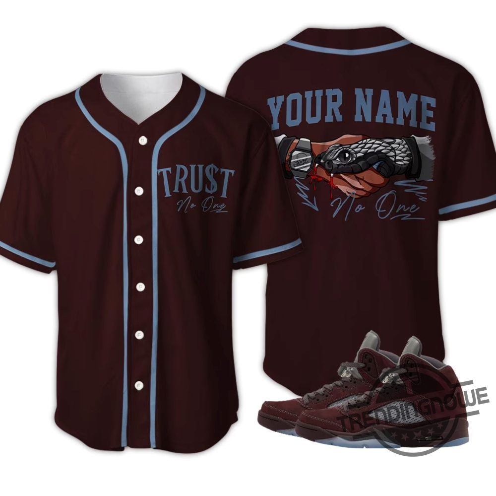 Burgundy 5s Shirt Custom Snake Trust No One Unisex Shirt To Match Sneaker 7 Burgundy 5s Shirt Custom Snake Trust No One Unisex Shirt To Match Sneaker trendingnowe.com 1
