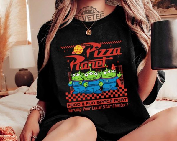 Pizza Planet Aliens Toy Story Buzz Lightyear T Shirt Disney Trip 2023 Sweatshirt Hoodie Vacation 2023 Gift For Men Women Sid Toy Story Shirt Unique revetee.com 1