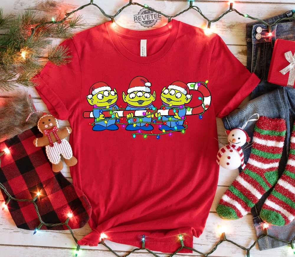 Disney Toy Story Aliens Christmas Lights Cute Aliens Holiday T Shirt Disneyland Christmas Party Matching Gift Christmas Squad Sweater Disney Movies Shirt Toy Story Disney World Shirt