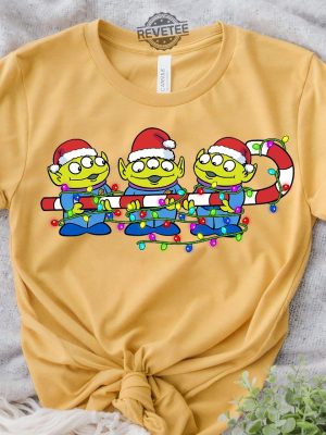 Disney Toy Story Aliens Christmas Lights Cute Aliens Holiday T Shirt Disneyland Christmas Party Matching Gift Christmas Squad Sweater Disney Movies Shirt Toy Story Disney World Shirt revetee.com 3