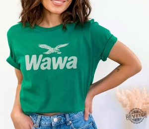 Wawa Eagles Green Tshirt Philadelphia Wawa Soft Green Tshirt Eeagle Tshirt Classic Old Eagles Tshirt Wawa Eagles Shirt Wawa Eagles Green Shirt Unique revetee.com 2