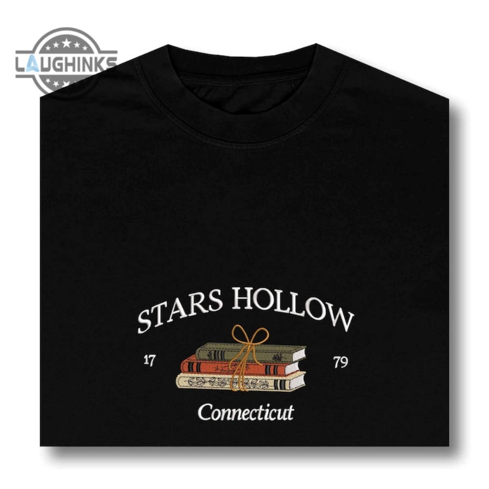 Gilmore Girls Sweatshirt T Shirt Hoodie Embroidered Stars Hollow Connecticut Shirts Embroidered Stars Hollow Tour Shirt Ct Stars Hollow Warner Bros Tshirts