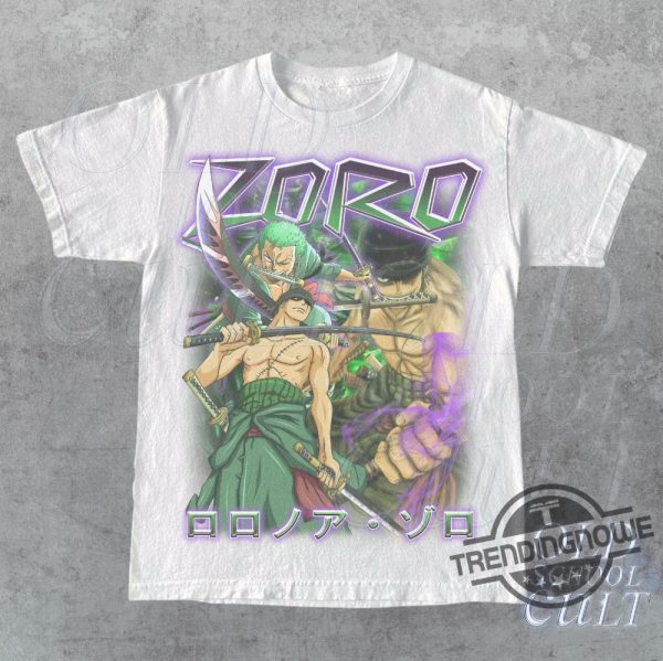 One Piece Shirt Vintage Roronoa Zoro Shirt trendingnowe.com 1